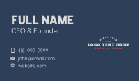 Sport Company Wordmark Business Card