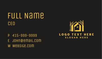House Scaffolding Construction Business Card