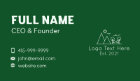 Outdoor Mountain Line art Business Card