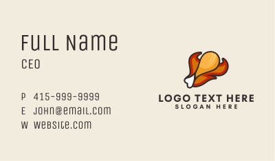 Fried Chicken Eatery  Business Card