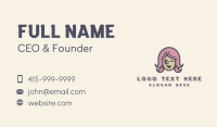 Pink Female Doll Business Card Design