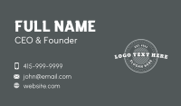 White Classic Circle Business Card