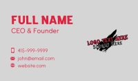 Graffiti Grunge Scratch Wordmark Business Card Design