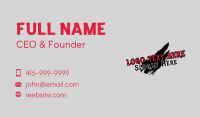 Graffiti Grunge Scratch Wordmark Business Card