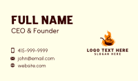 Flaming Wok Restaurant Business Card Design