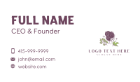 Woman Hair Leaf Business Card Design