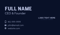 Modern Digital Wordmark Business Card