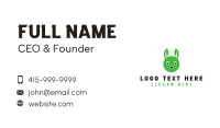 Green Rabbit Leaf Business Card Design
