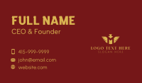 Gold Falcon Letter M Business Card