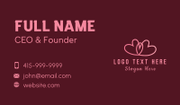 Pink Intimate Heart Couple Business Card Design
