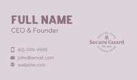 Elegant Flower Wordmark Business Card