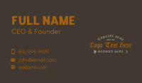 Old Rustic Gothic Wordmark Business Card Design