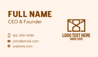 Brown Mail Hourglass  Business Card Design