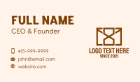 Brown Mail Hourglass  Business Card