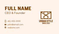 Brown Mail Hourglass  Business Card