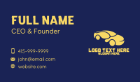 Curvy Yellow Car Business Card Design