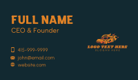 Flaming Sports Car Race Business Card Design