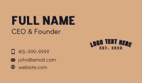  Rustic Vintage Wordmark Business Card Design