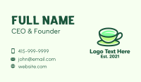 Tea Cup Leaf  Business Card Design