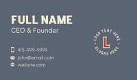 Retro Varsity Lettermark Business Card