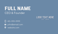 Business Corporate Wordmark Business Card
