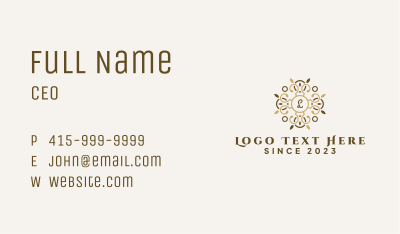 Luxury Fashion Lettermark Business Card