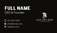 Mohawk Rockstar Skull Business Card