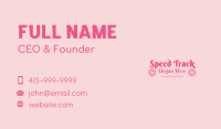 Swirly Pastry Shop Wordmark Business Card