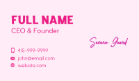 Fashion Signature Wordmark Business Card