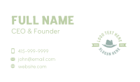 Vintage Hat Wordmark Business Card