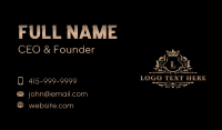 Elegant Crown Shield Business Card