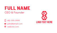 Red Number 8 Cube Business Card