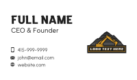 Excavator Digger Mountain Business Card Design