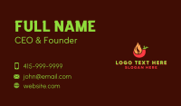 Flaming Chili Pepper Business Card Design