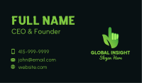 Green Environmental Hand Business Card Design