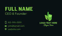 Green Environmental Hand Business Card