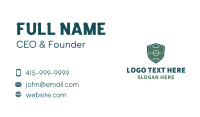 Football Field Shield Business Card Design