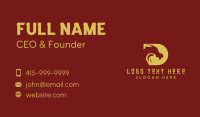 Gold Dragon Letter D  Business Card