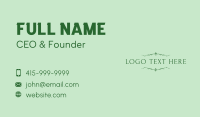 Forest Green Wordmark Business Card