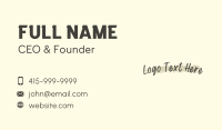 Art Brush Wordmark Business Card