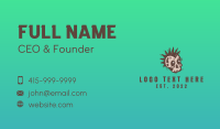 Retro Rustic Punk Skull Business Card