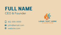 Snowflake Fire Energy Cooling Business Card Design