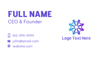 Purple Neon Star Business Card Design
