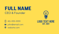 Blue Lightbulb  Business Card Design