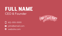 Femine Cursive Wordmark Business Card