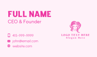 Pink Beauty Woman Business Card