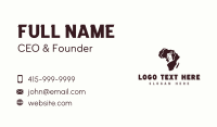 African Woman Beauty Business Card