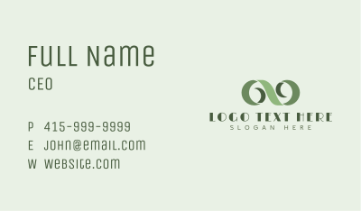 Green Infinite Ribbon Business Card Image Preview