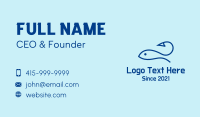 Blue Fishing Hook Business Card