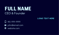 Neon Simple Wordmark Business Card